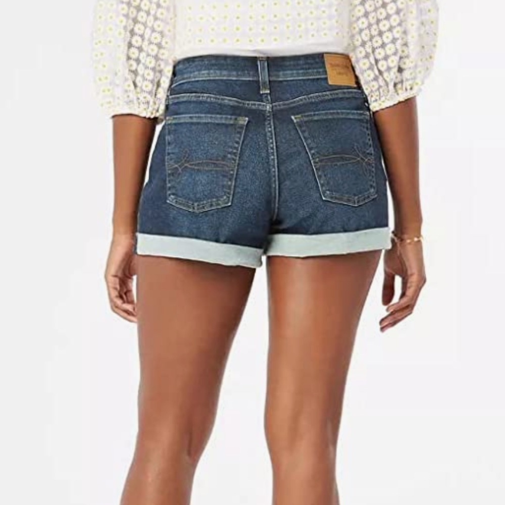 Denizen Levi’s High Rise 3” Shorts Denim Jean Cuffed Size 6-W28